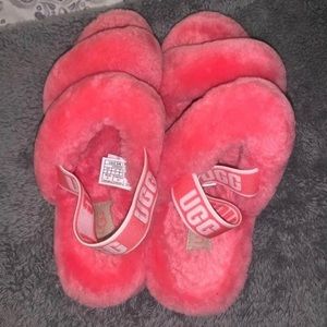 UGG: Fluff Yeah Hot Pink Slingback Sandal